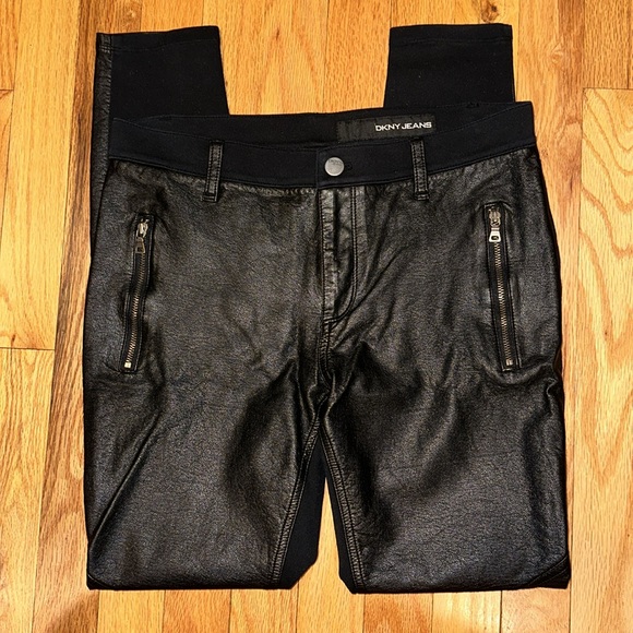 WOMEN’S DKNY PLEATHER FRONT, COTTON STRETCH STYLE JEANS, SIZE: 4 - Picture 5 of 7